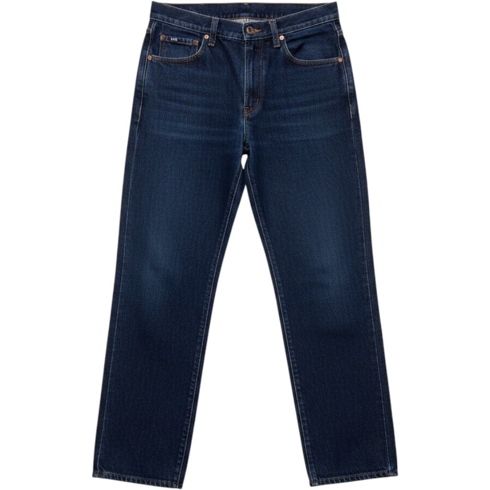 Lee High Waisted Straight Leg Jeans Indigo Blue Denim 5-Pocket Classic 30X28